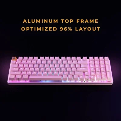 Glorious Gmmk2 96% Pre-Built Wired Rgb Mechanical Gaming Keyboard - Pink, Us Layout